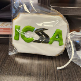 Logo Cookies with green, white, and black colors 