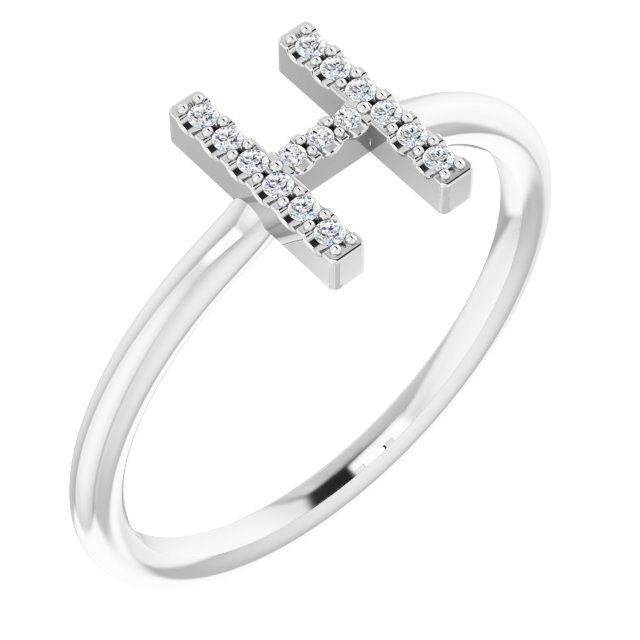 Diamond Initial Ring