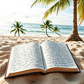 Guest book for travelers to sign, on the beach with palm trees.jpg