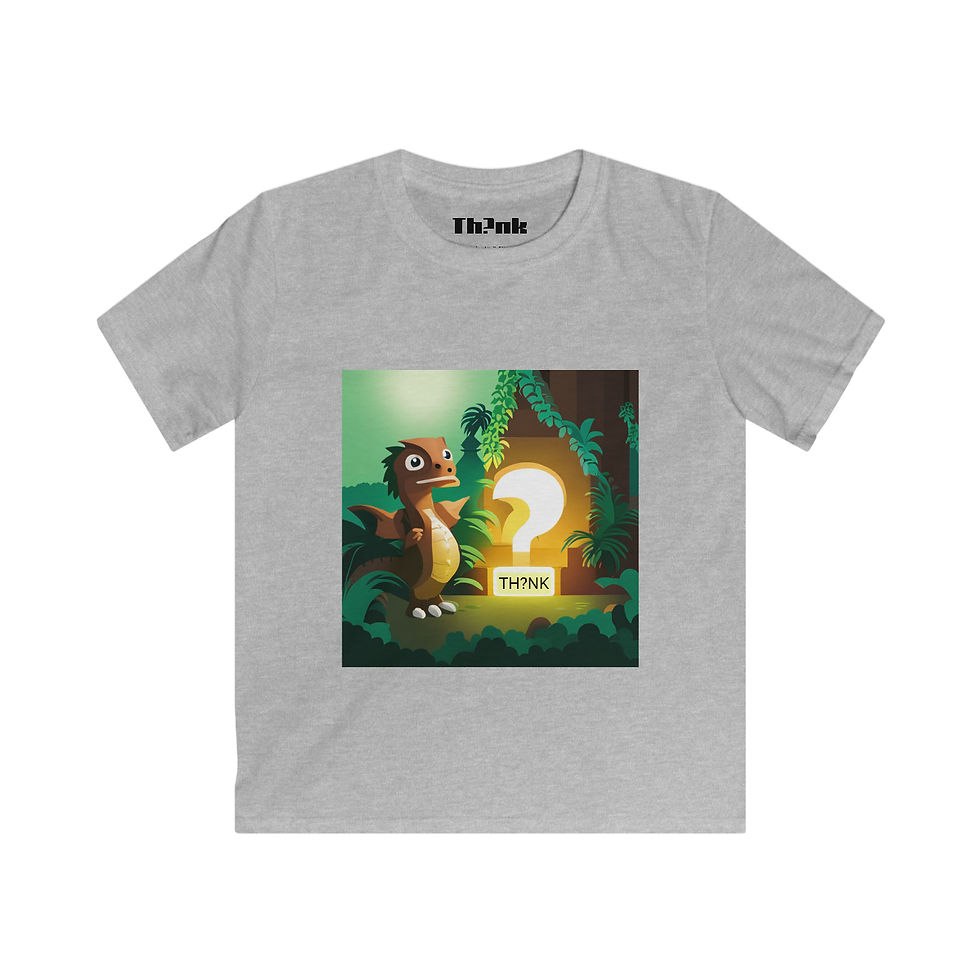 Thumbnail: TH?NK NZ Dino Th?nk B!gger Kids Tshirt