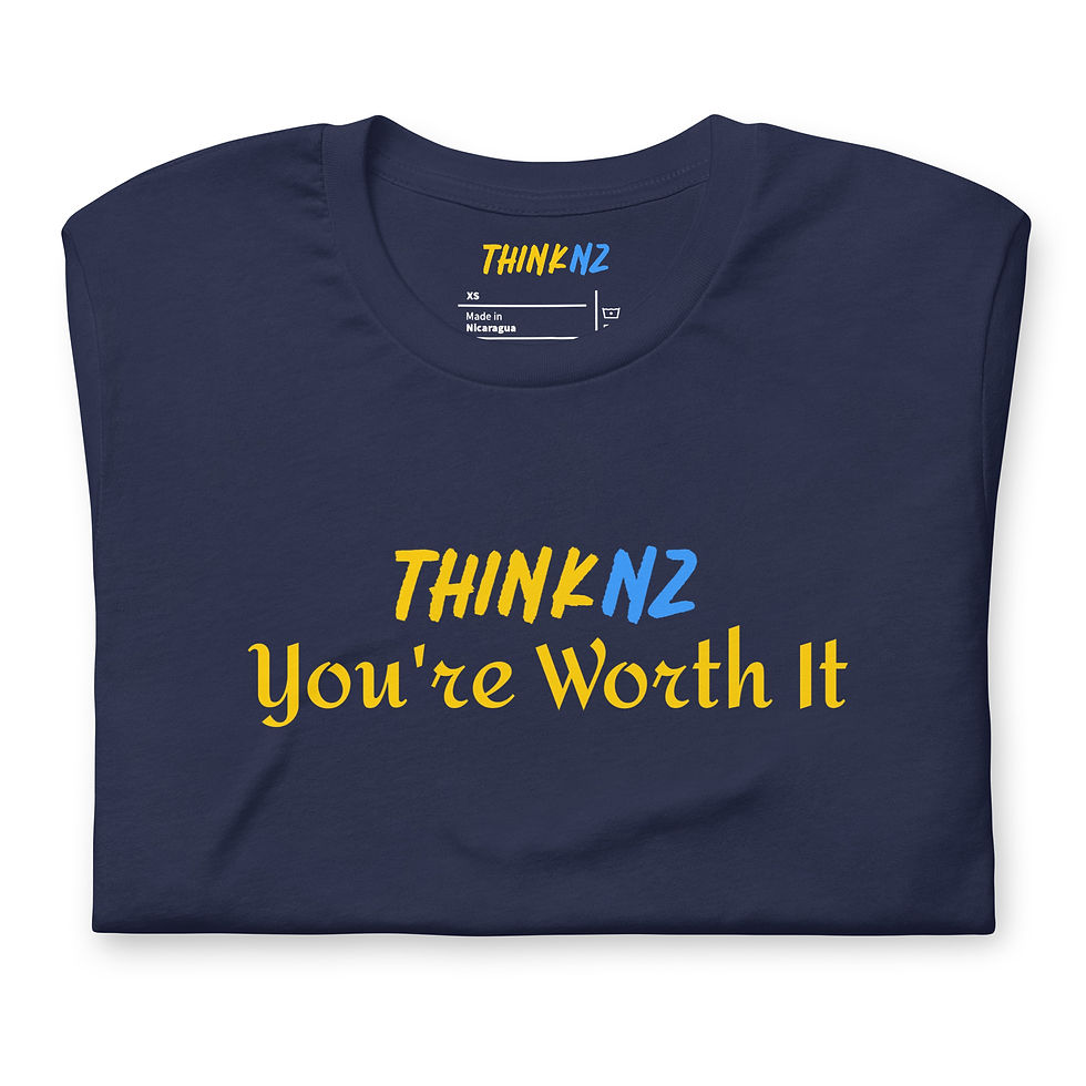 Thumbnail: ThinkNZ "You're Worth It" Unisex T-shirt 
