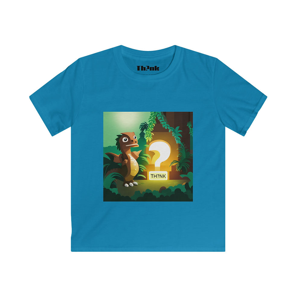 Thumbnail: TH?NK NZ Dino Th?nk B!gger Kids Tshirt