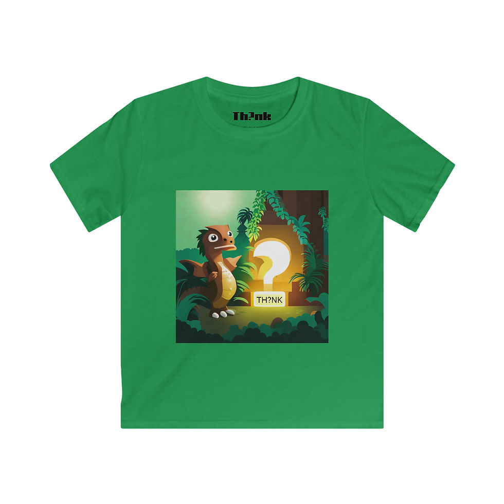 Thumbnail: TH?NK NZ Dino Th?nk B!gger Kids Tshirt