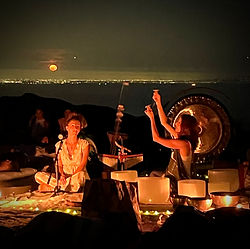 Michelle Berc Full Moon sound bath malibu california sound healer