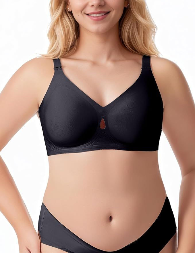 Thumbnail: Bras for Women Everyday Bras Soft Wireless V Neck Comfortable Supportive No Unde