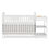 Thumbnail: 4-in-1 Convertible Baby Crib with Changing Table Combo, Wood Full Size Baby Crib