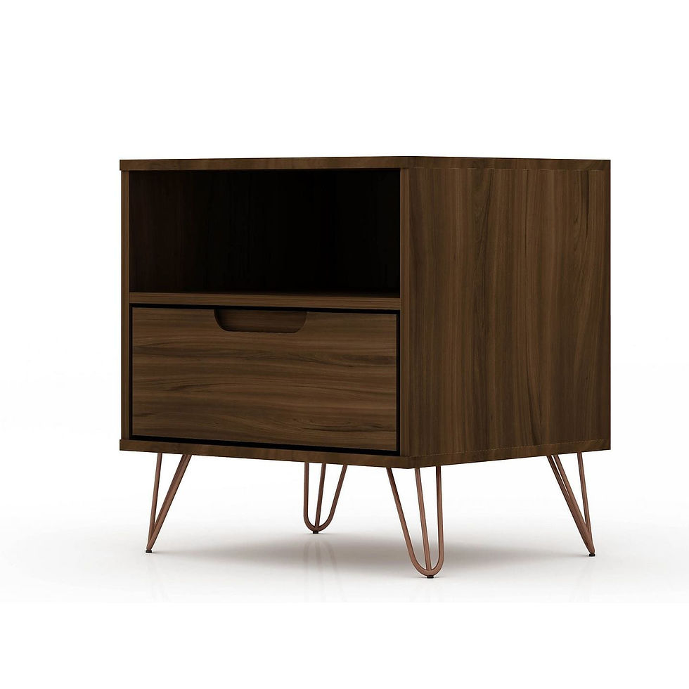 Thumbnail: Manhattan Comfort Rockefeller 1.0 Mid-Century- Modern Nightstand with 1-Drawer i