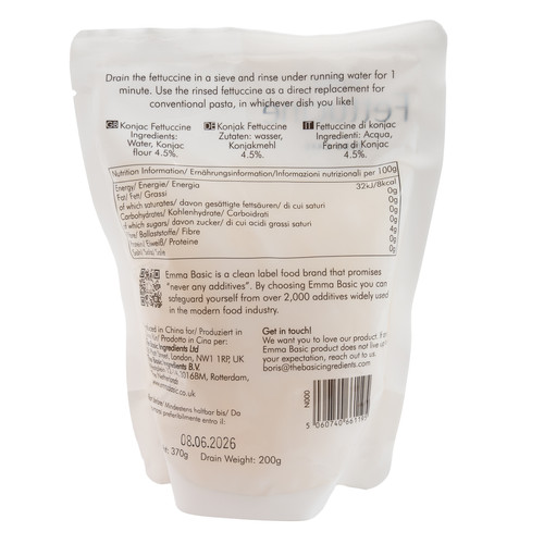 Konjac Jelly Emma Basic Konjac Fettuccine 12x200g | Sugar Free Pot Noodle