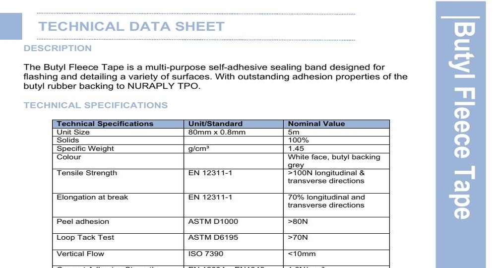 BUTYL FLEECE TAPE