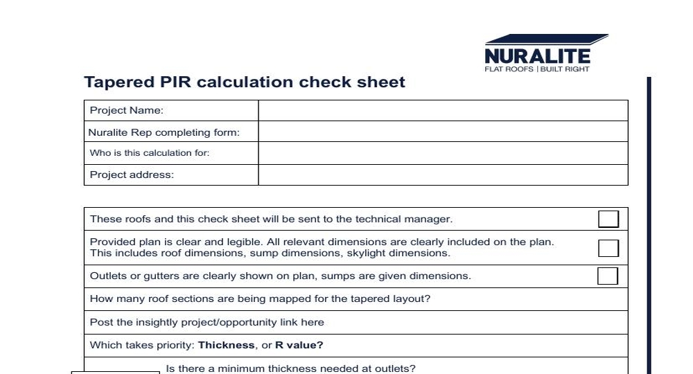 TAPERED LAYOUT REQUEST CHECKSHEET 2025 1.1