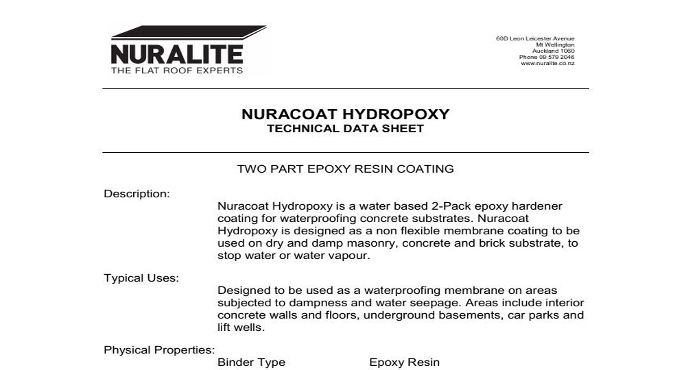 NURACOAT HYDROPOXY TDS