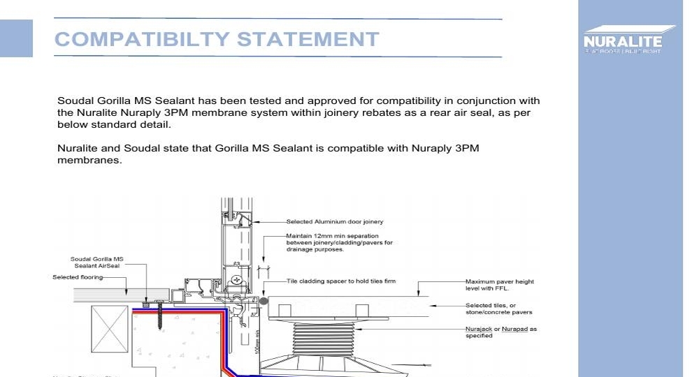 3PM MEMBRANE SEALANT STATEMENT