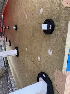 Rockwool Wall Install closeup with fixing