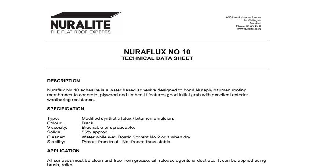 Nuraflux No 10 TDS