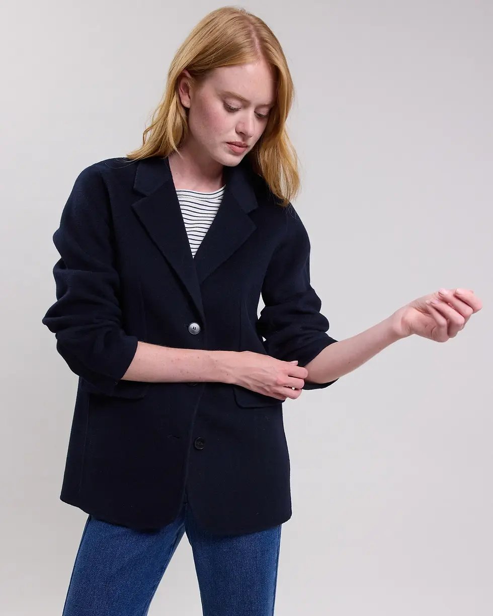 Vlad women's navy double face wool jacket von Hartford