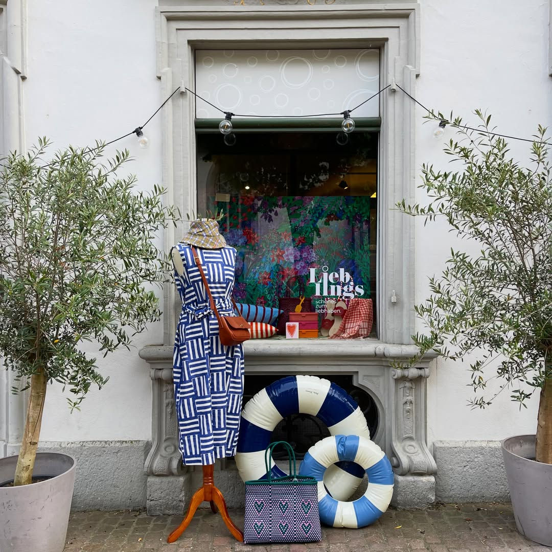 Block Print Patchwork Stripe Dress