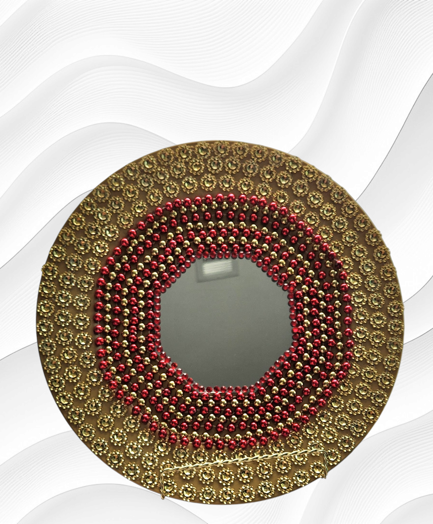 Decorative Red & Gold Charger Plate