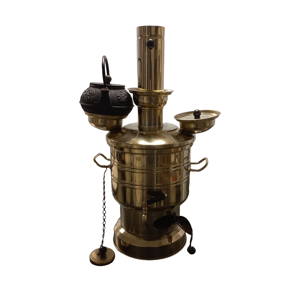 Miniatura: Samowar Turecki Zarifis 6L GOLD + imbryk 1,2L
