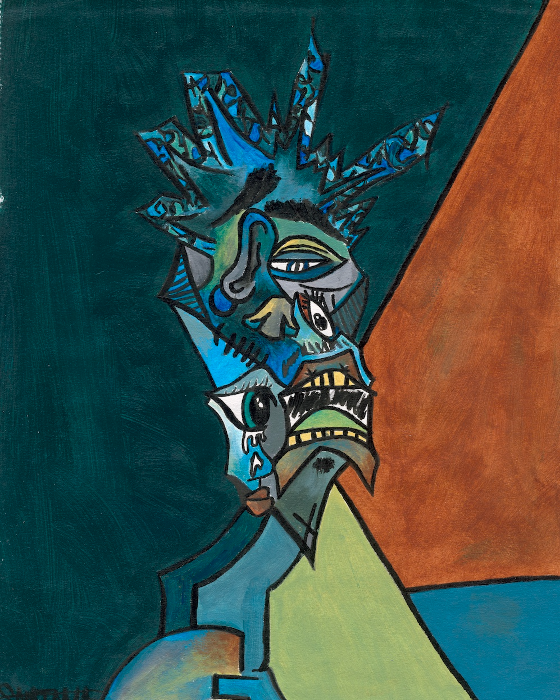 Da Blues Canvas print 9x11''