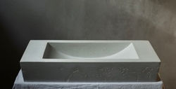 Mur en Marmorino / Lavabo en Béton