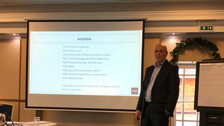 Warwick Oakey opens the Hugo Technology 2023 Christmas Meeting