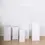 Thumbnail: 5 White Square Metal Pillar Stands