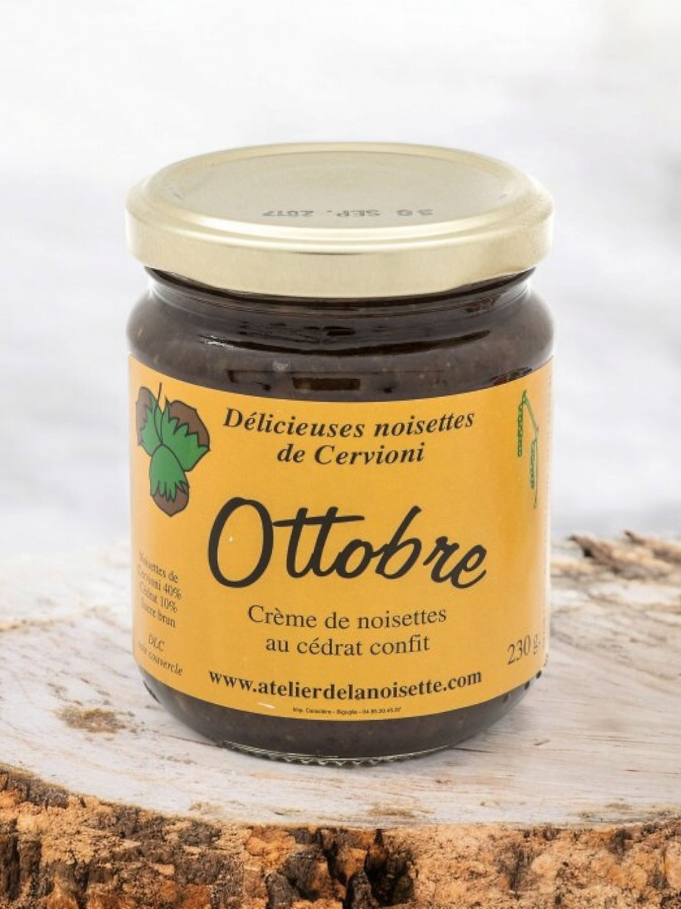 Ottobre Crème de noisette et cédrat confit