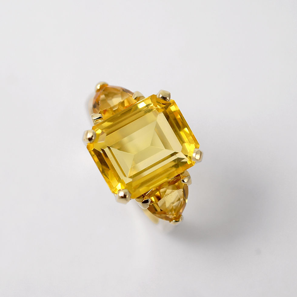 Pierścionek "Tryptyk Cytrynowy"