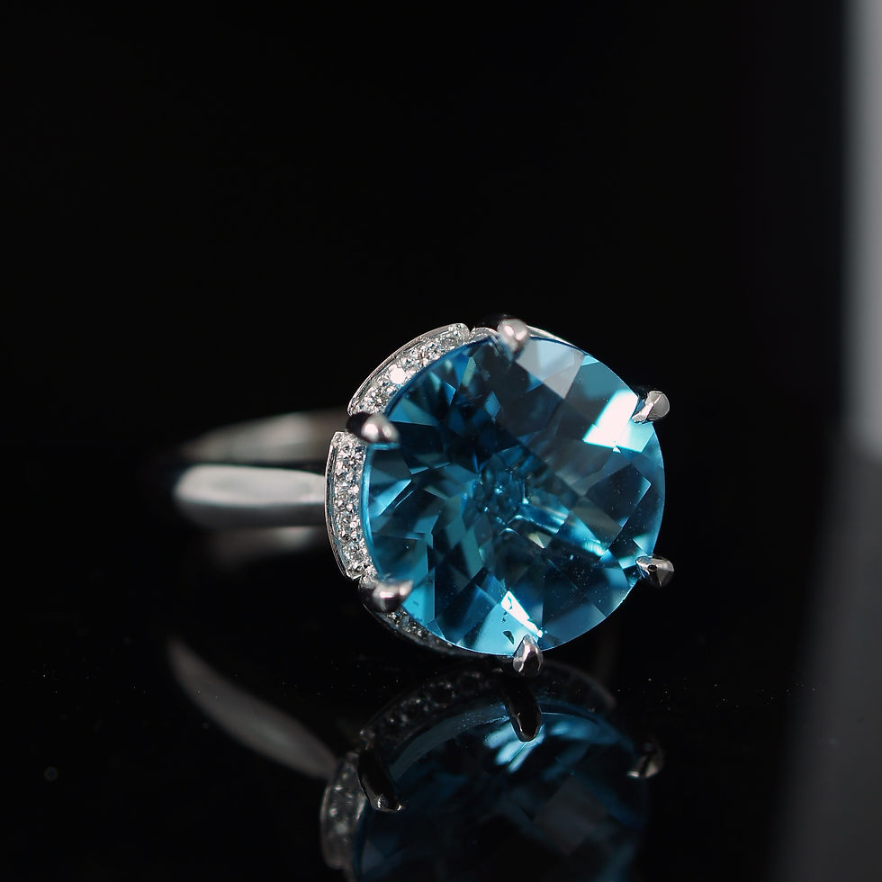 Thumbnail: Ring "Topaz in diamonds"