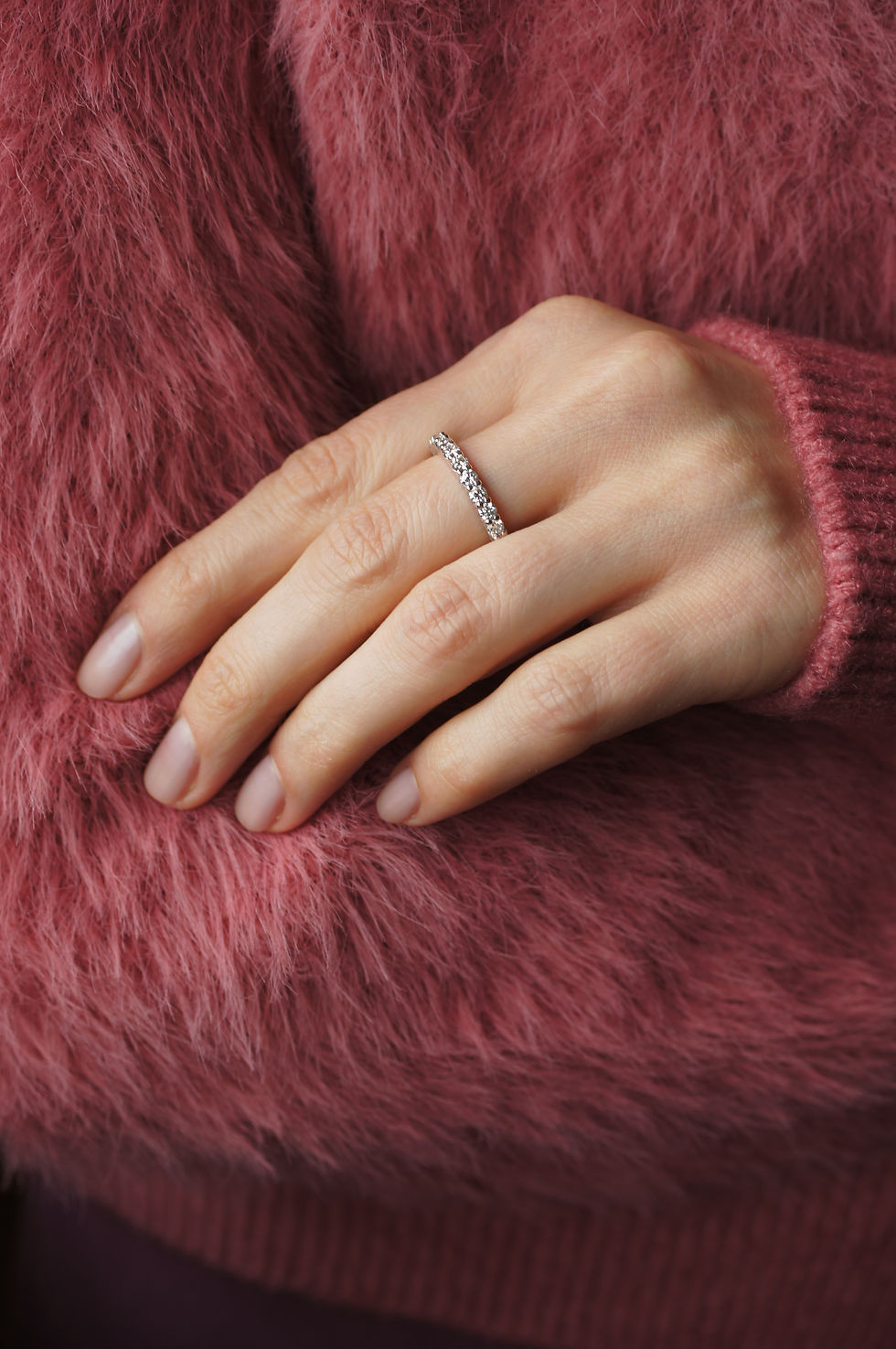 Miniatura: Pierścionek "Diamenty XL w bieli"