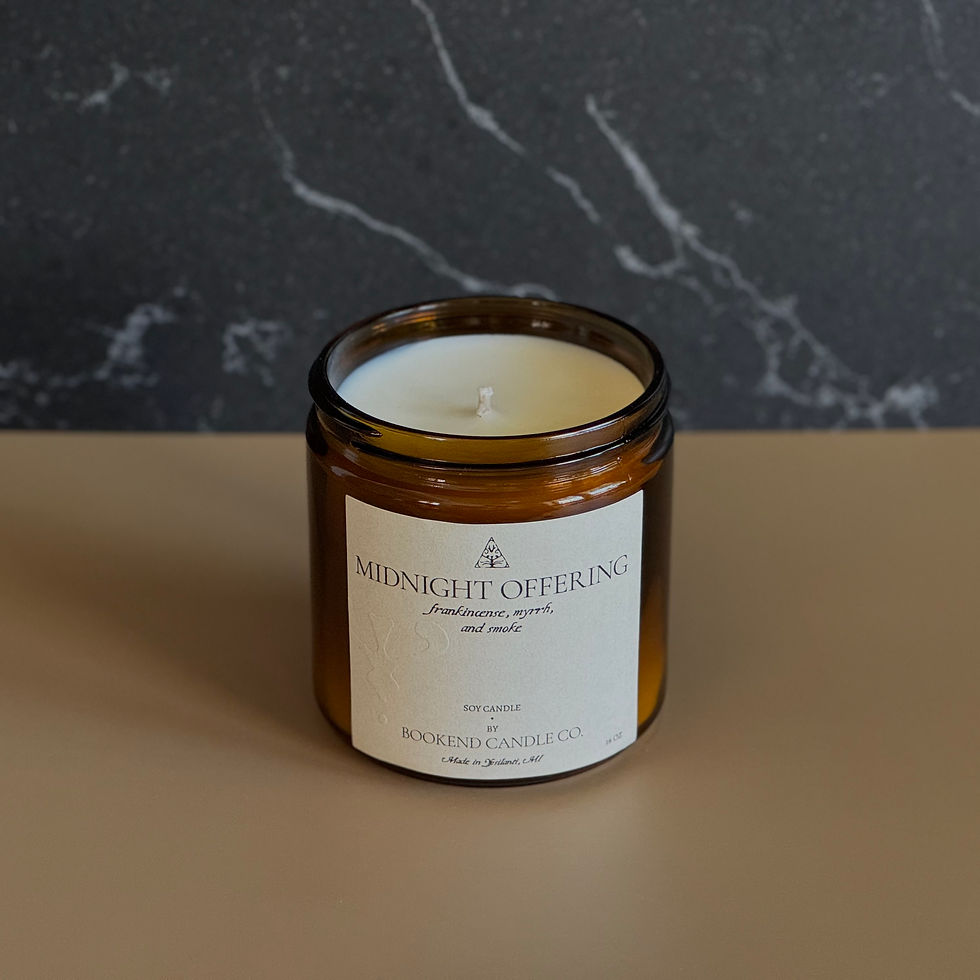 Thumbnail: 16 oz Midnight Offering Candle Front View