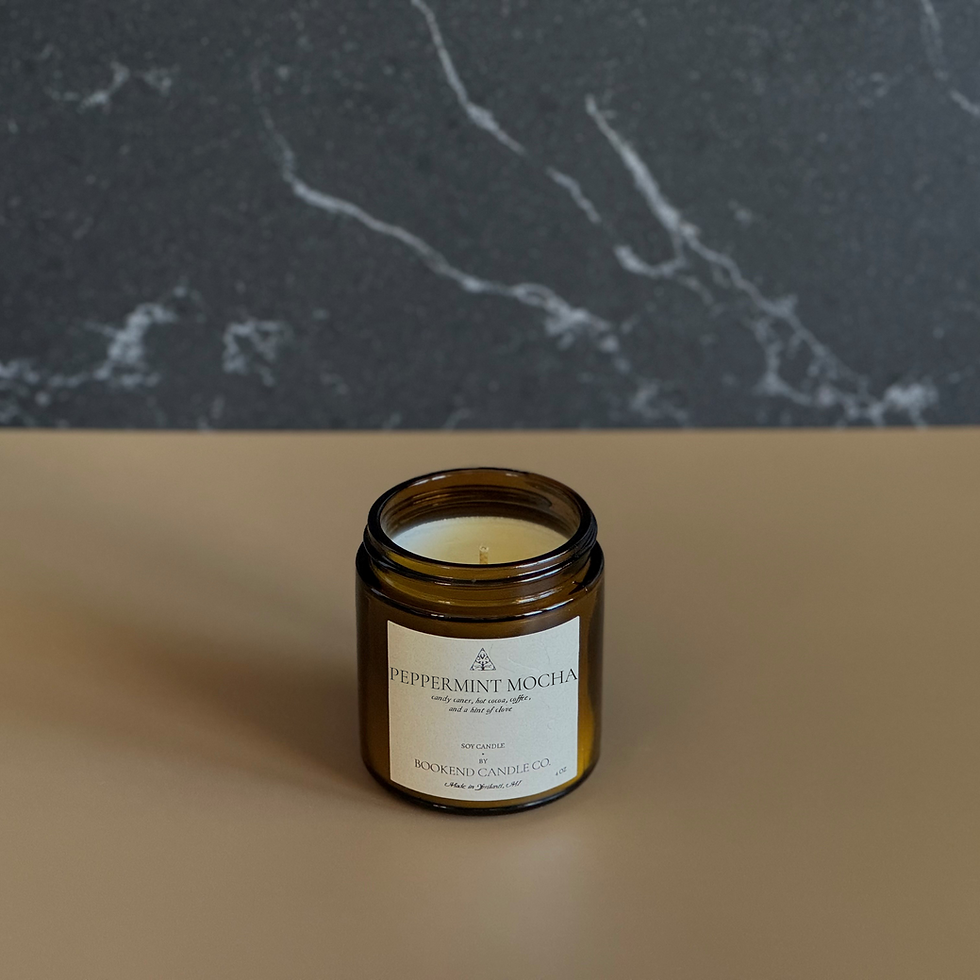 Thumbnail: 4 oz Peppermint Mocha Candle Front View