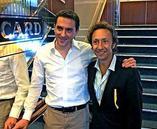 Stéphane Bern et le magicien Alex Goldfire