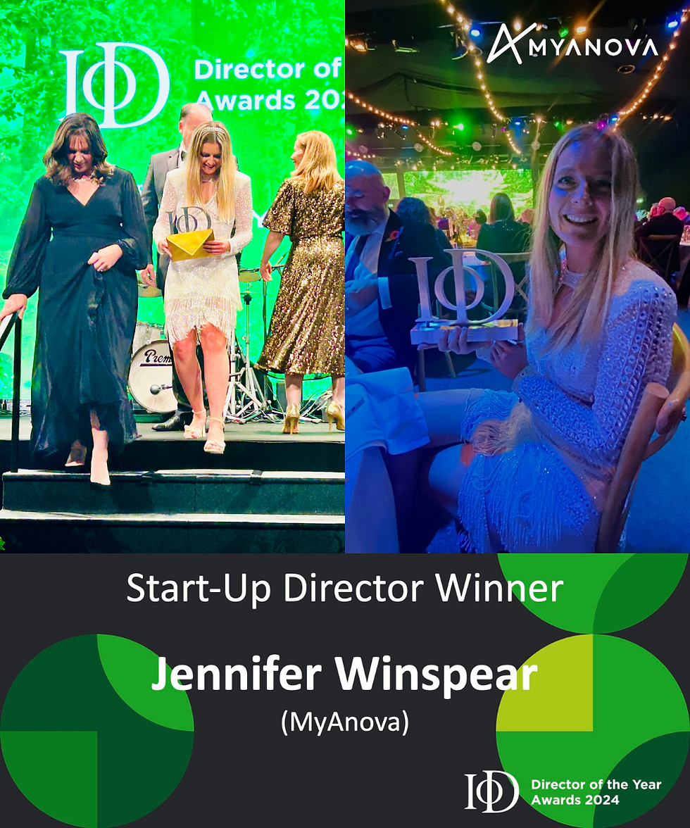 MyAnova COO and Co-Founder Jenny Winspear Wins Start-up Director Award | Institute of Directors Jersey Awards 24