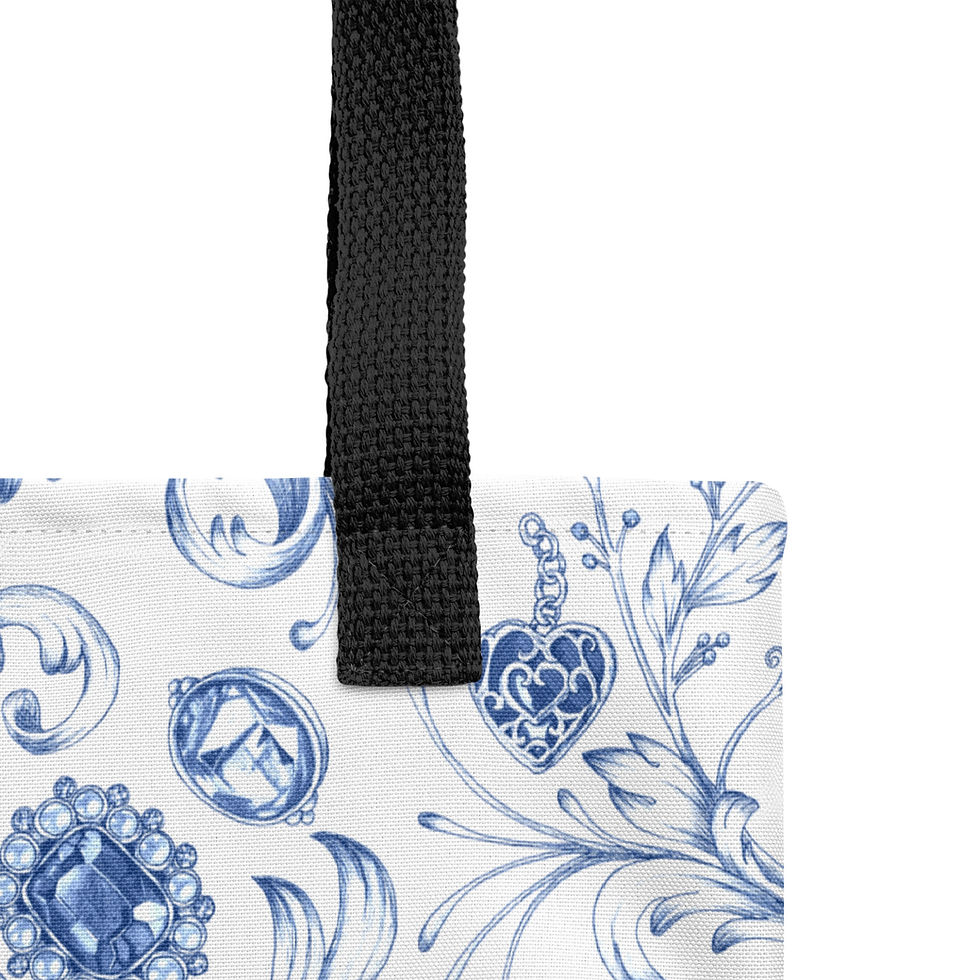 Thumbnail: Tote bag Joie De Vivre Blue