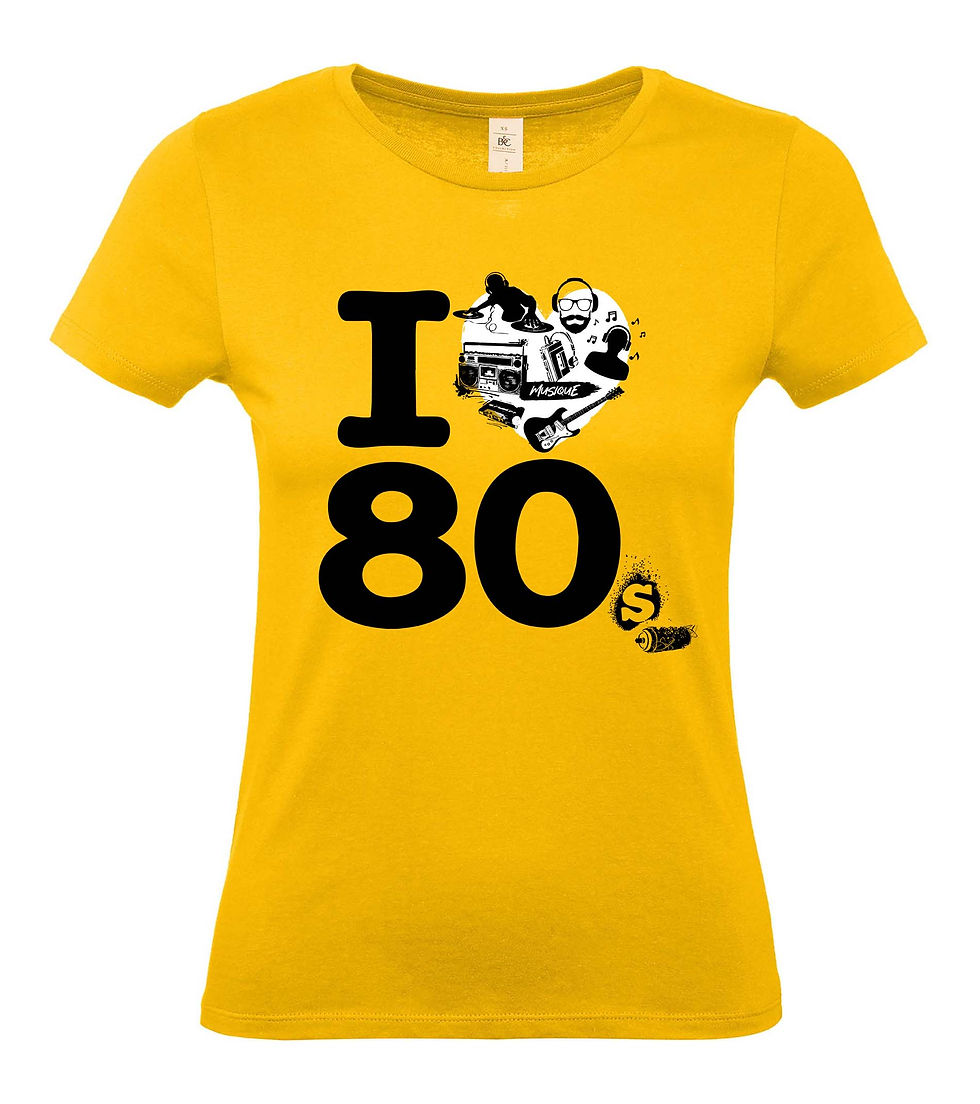 Miniature : T-shirt Femme "Musiques 80's"
