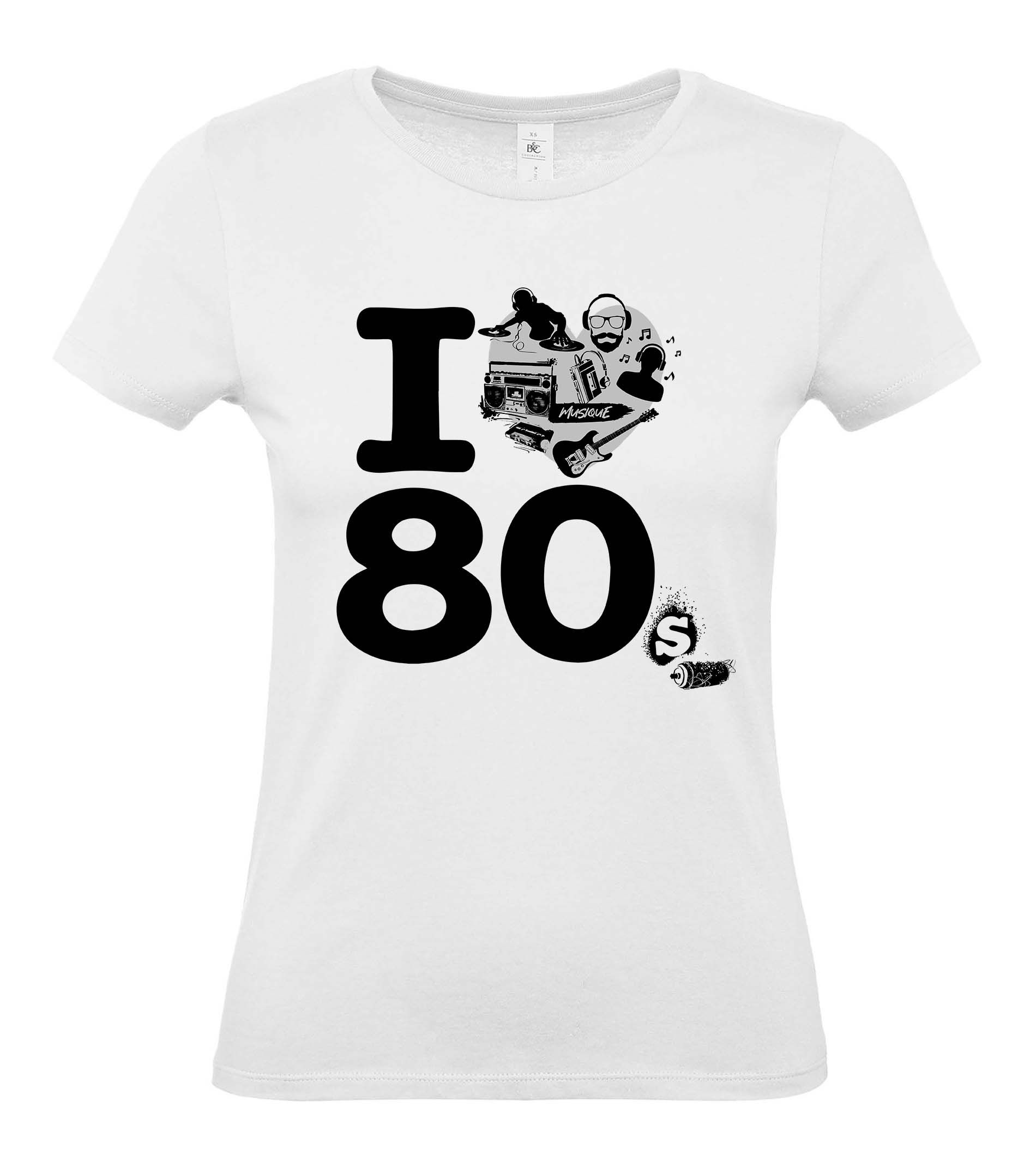 T-shirt Femme "Musiques 80's"