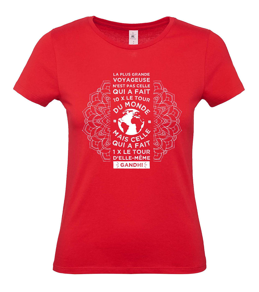 Miniature : T-shirt Femme "La plus grande voyageuse..."