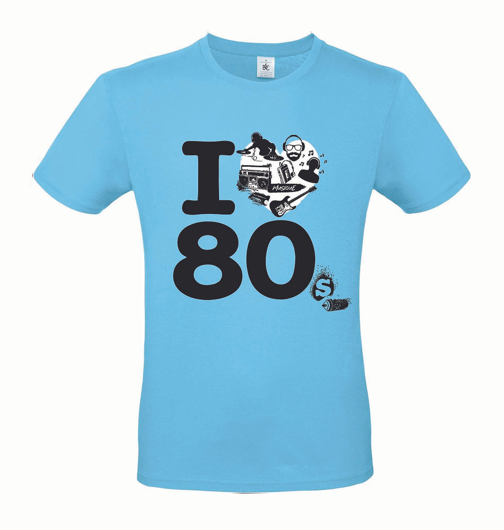 Miniature : T-shirt Homme "Musiques 80's"
