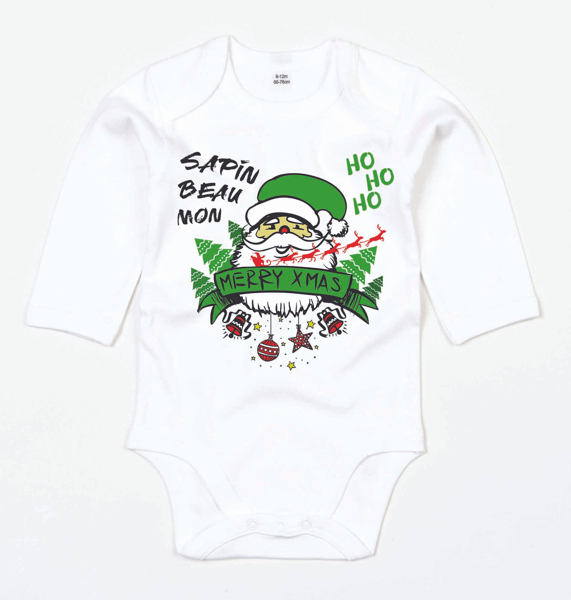 Body Bébé "Merry Xmas Mon beau sapin"