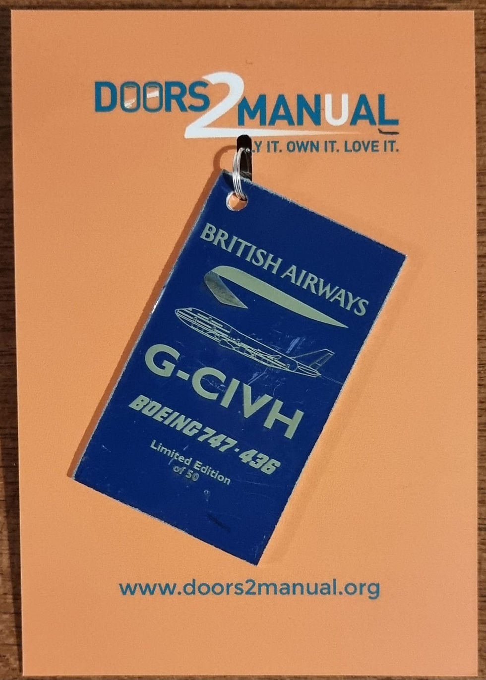 Thumbnail: Ex British Airways B747 G-CIVH fuselage access panel tag