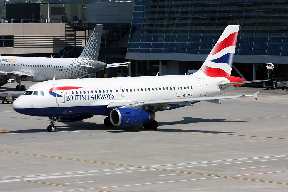 Thumbnail: British Airways A319 G-EUPE fuselage speedmark off cut