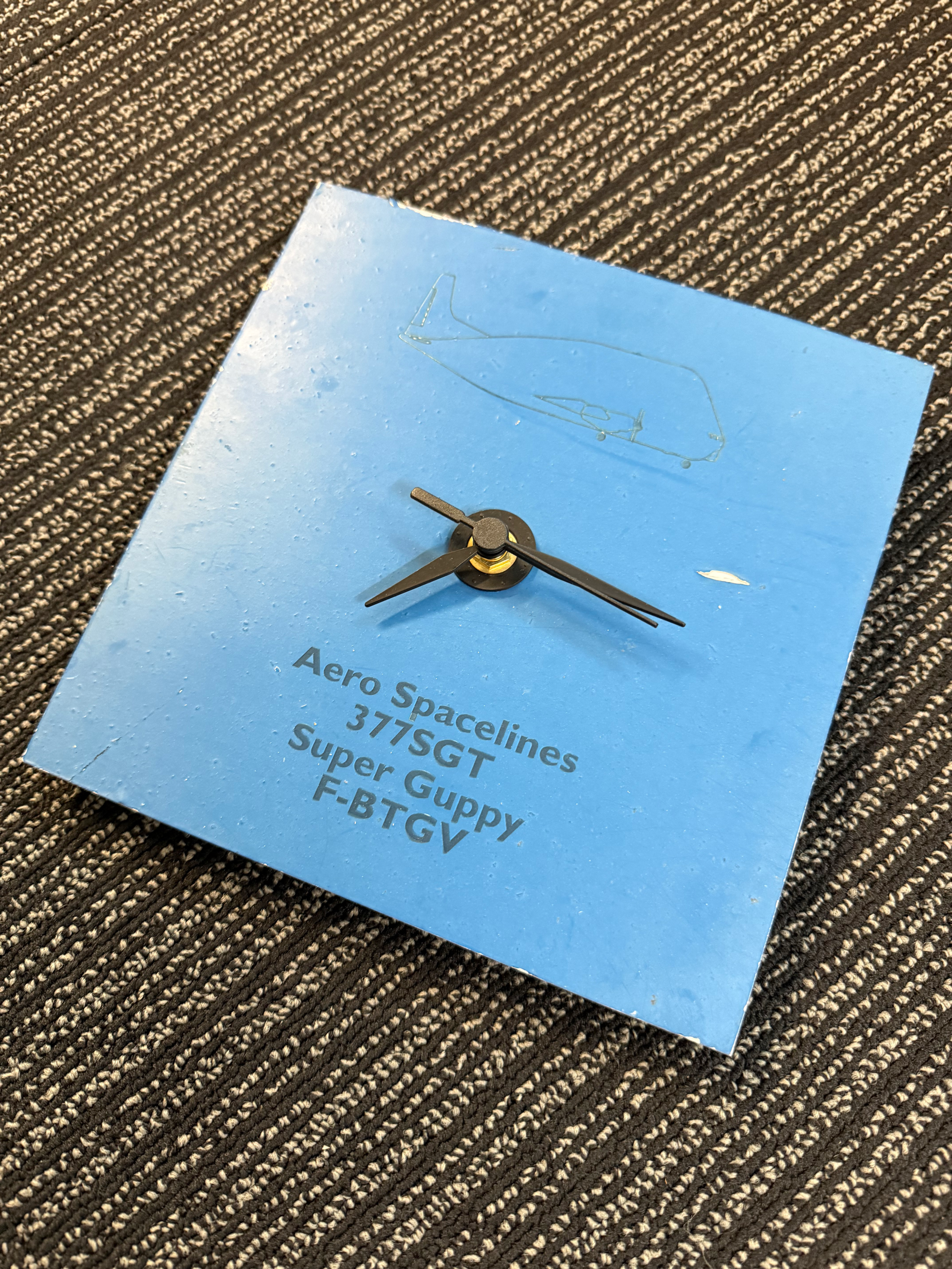 Super Guppy F-BTGV Skin Square Clock