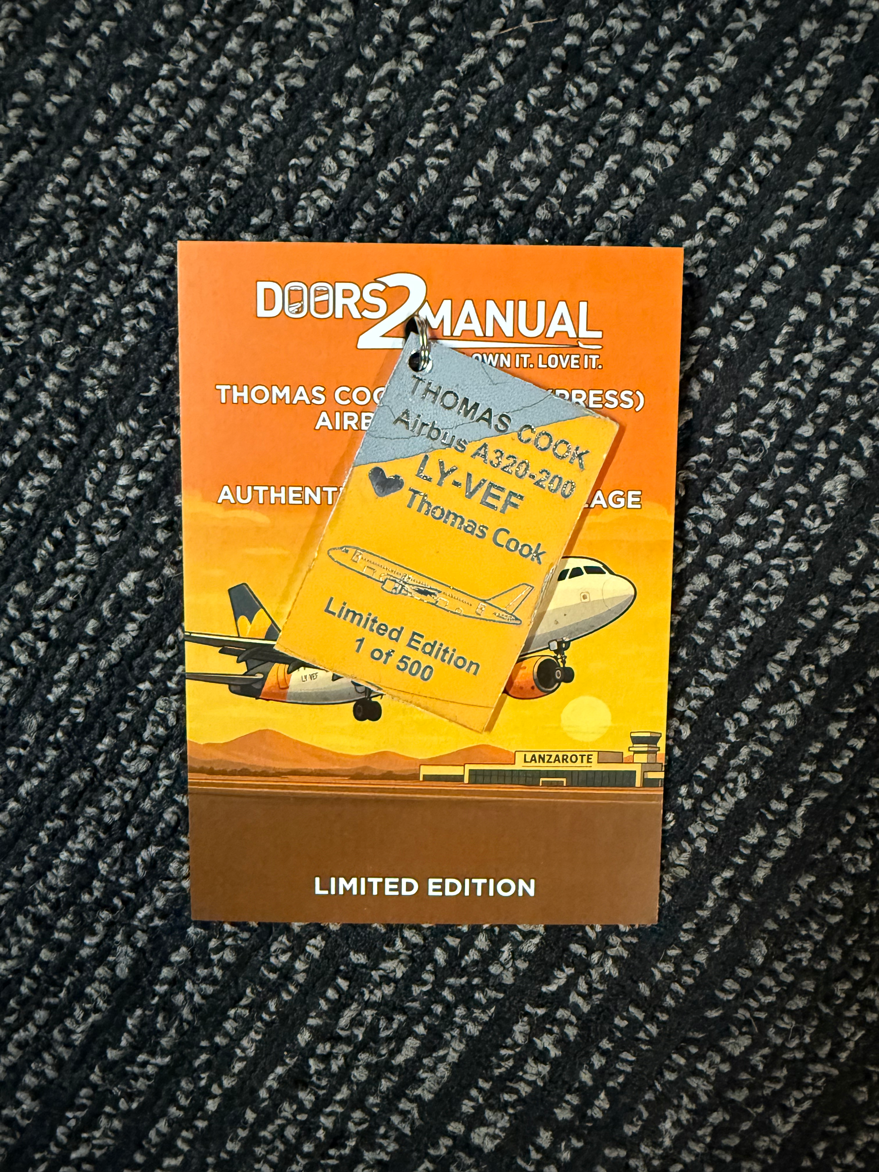 Thomas Cook (Avion Express) A320 LY-VEF Fuselage Skin Tag