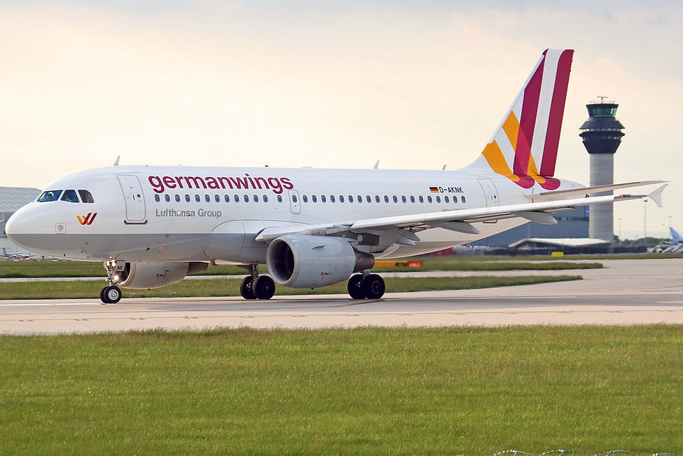 Thumbnail: Germanwings A319 D-AKNK vertical stabiliser leading edge cap composite tag