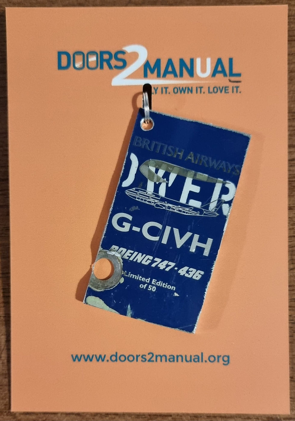 Thumbnail: Ex British Airways B747 G-CIVH fuselage access panel tag