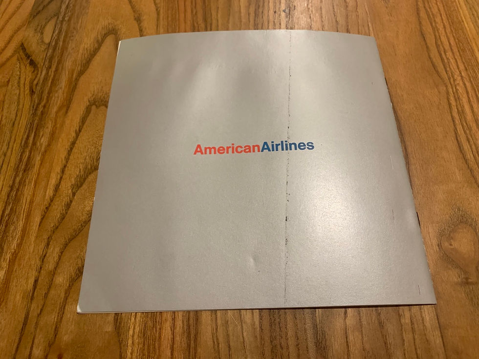 Thumbnail: American Airlines menu