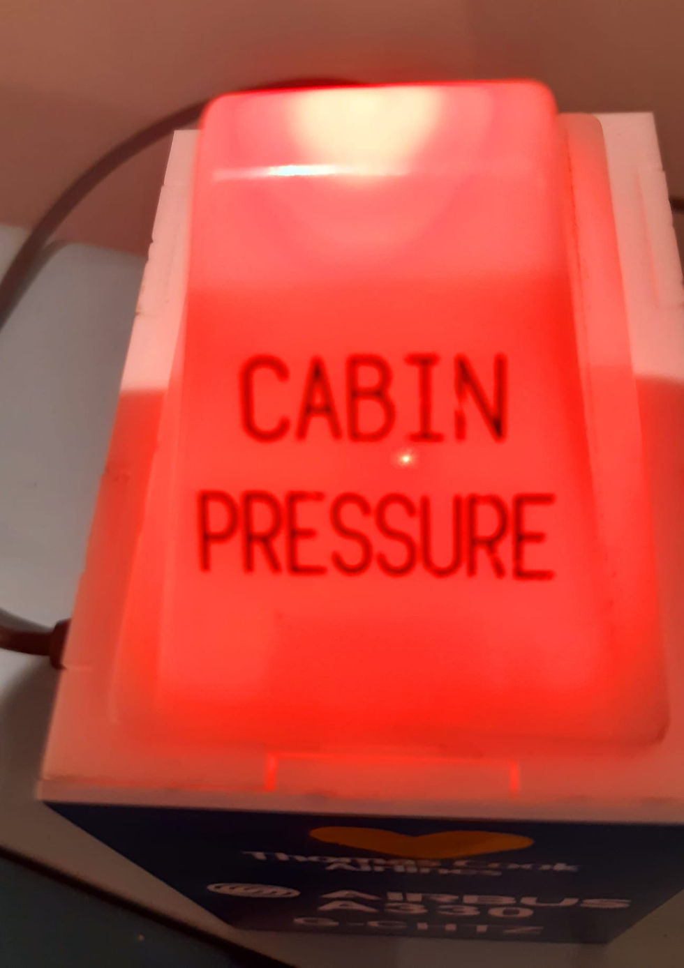 Thumbnail: Thomas Cook A330 G-CHTZ hand made cabin pressure light