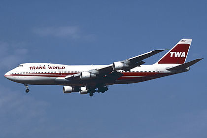 Thumbnail: TWA Boeing 747-131 N93104 cabin carpet section 