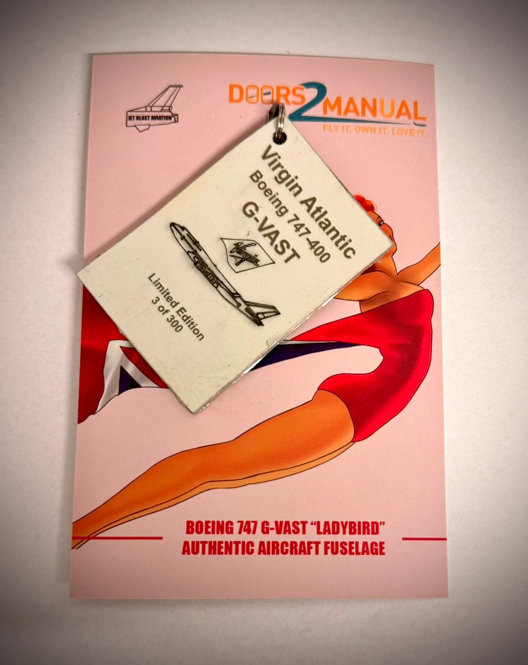 Virgin Atlantic Boeing 747 G-VAST fuselage skin tag